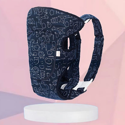 Porte-Bébé Ergonomique 4-en-1 Pour Nouveau-Nés Et Tout-Petits Avec Bretelles Rembourrées Et Ceinture Large Baby Carrier Electro Paris Zoo bleu quatre saisons