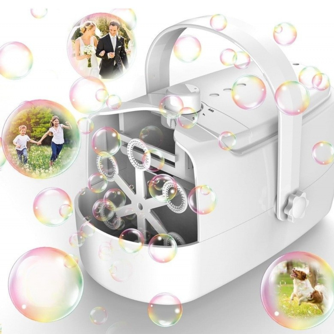 Machine À Bulles Automatique Pour Fêtes Et Jeux – Créez Des Moments Magiques Avec Des Bulles Colorées En Continu Bubble machine Electro Paris Blanc