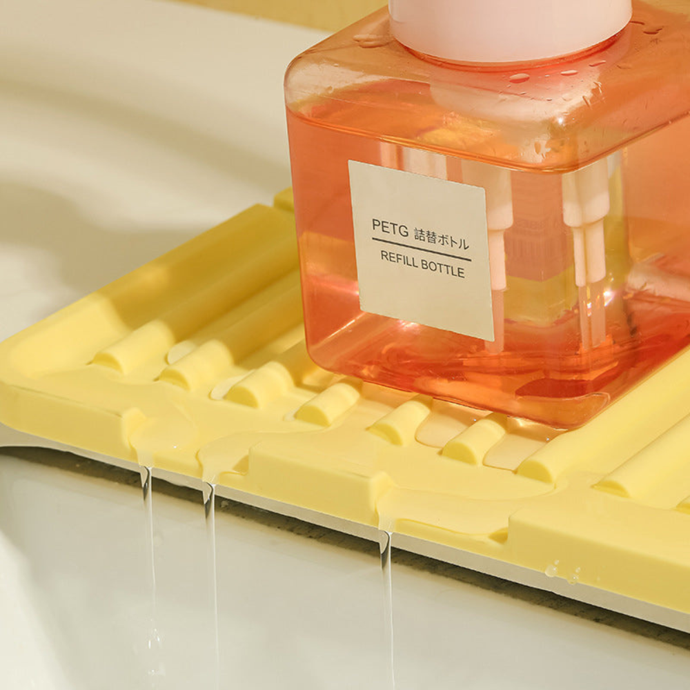 Tapis d’égouttage en silicone pour cuisine et salle de bain – Conception inclinée pour un séchage rapide Drainage Mat Electro Paris