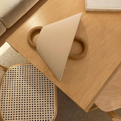 Applique Murale Moderne En Bois Massif Plissé Avec Abat-Jour En Tissu Élégant Wall Lights Electro Paris