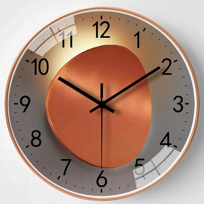 Horloge Murale Luminouse Moderne Avec Mouvement Silencieux Et Design Élégant Wall clock Electro Paris Style Orange 20cm