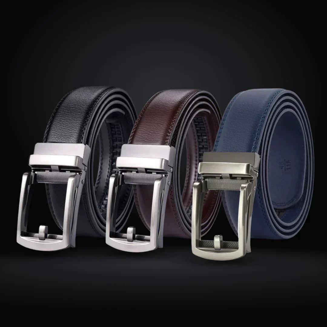 Ceinture Homme Réglable En Cuir De Luxe Avec Boucle Automatique Pour Un Ajustement Parfait Et Confort Quotidien Men's Belt Electro Paris