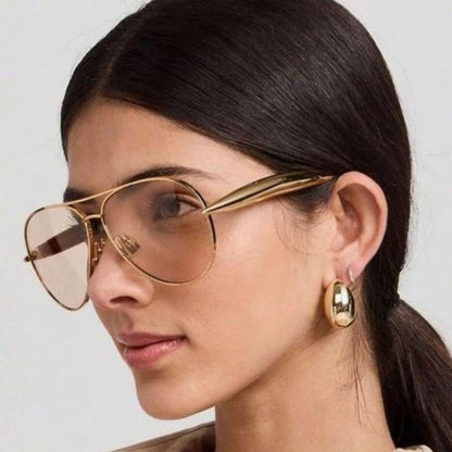 Lunettes de Soleil Vintage en Métal – Look Aviateur Iconique avec une Touche Rétro Sunglasses Electro Paris