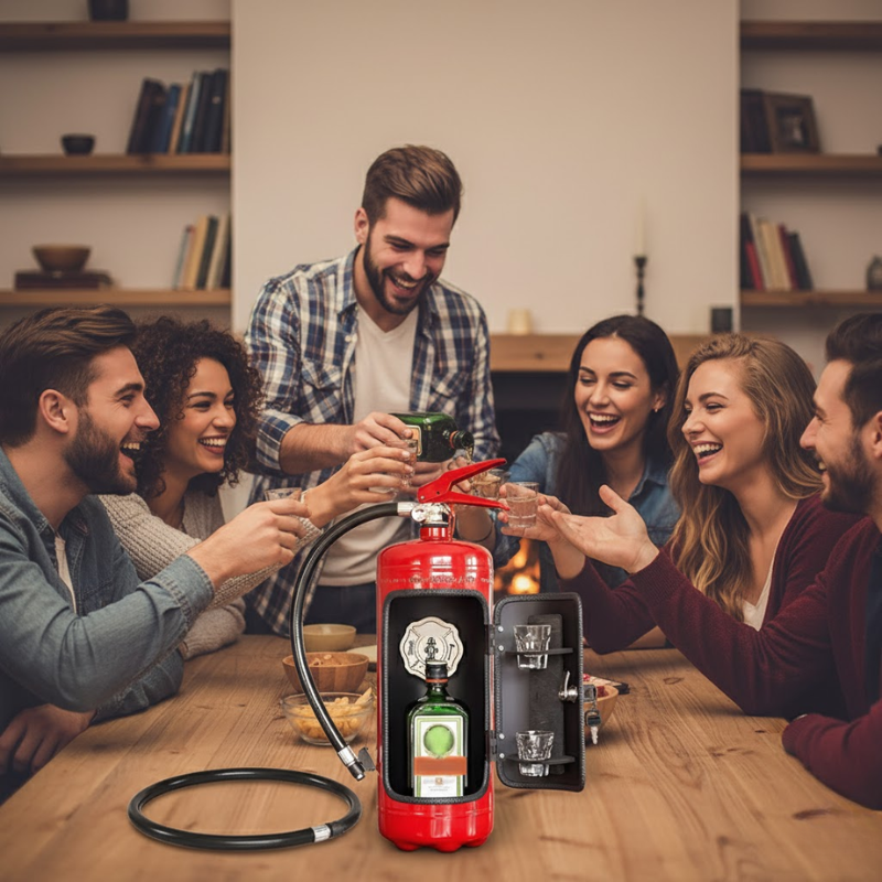 Mini Bar Artisanale En Extincteur Recyclé Au Style Industriel Audacieux Liquor storage Electro Paris