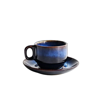 Set De Tasse Laguna Kiln En Porcelaine Fine Avec Sous-Tasse Assortie Pour Café Et Thé Élégant Tea cup Electro Paris