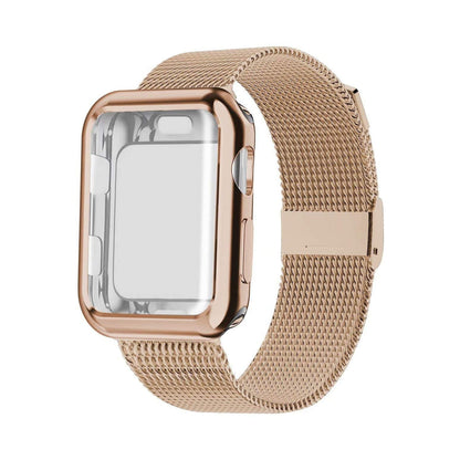 Bracelet De Montre Métallique De Luxe Ajustable Pour Montres Connectées 38-45 mm iWatch strap Electro Paris Rosa Or iWatch 38 mm