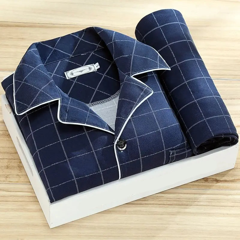 Chemise de Nuit Homme Confortable pour des Nuits Douces et Élégantes Sleepwear Electro Paris Réseau bleu foncé L