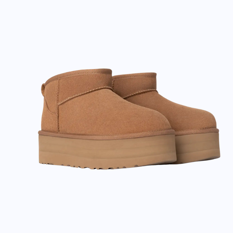 Bottes Ultra Mini Marron Pour Femmes – Doublure En Fourrure Chaude et Confort Exceptionnel Pour l’Hiver Women's Shoes Electro Paris