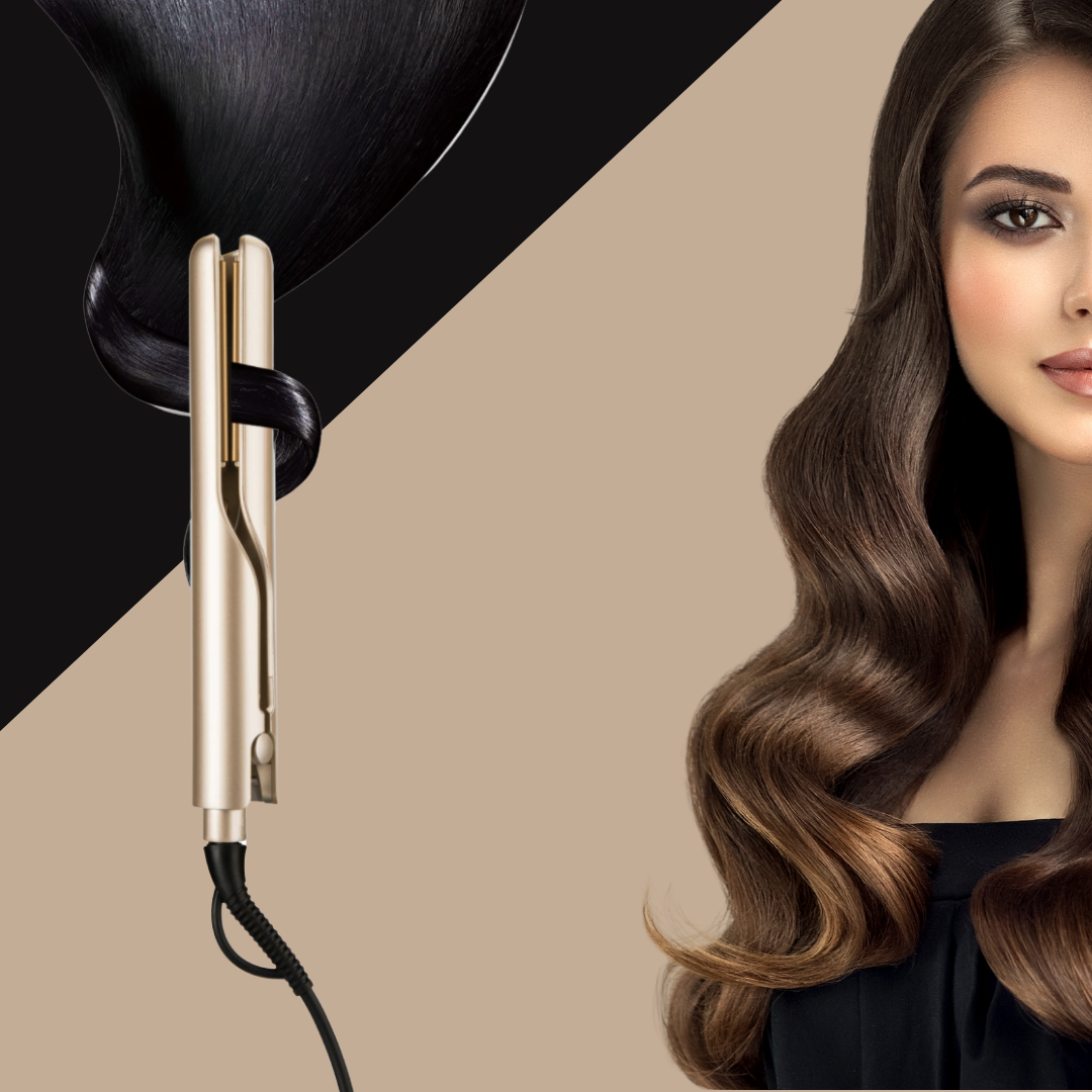 Styler 2-en-1 Pour Cheveux Lisses, Bouclés Ou Ondulés Sans Dommages Avec Protection Thermique Avancée Hair styling tool Electro Paris