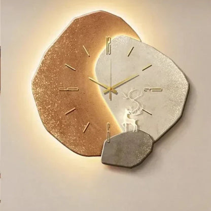 Horloge Murale Élégante En Métal Doré – Raffinement Floral Et Style Intemporel Wall clock Electro Paris