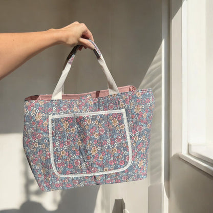 Sac Fourre-Tout Flora Grand Format Avec Motif Floral Pour Tous Les Jours Et Occasions Tote Bag Electro Paris