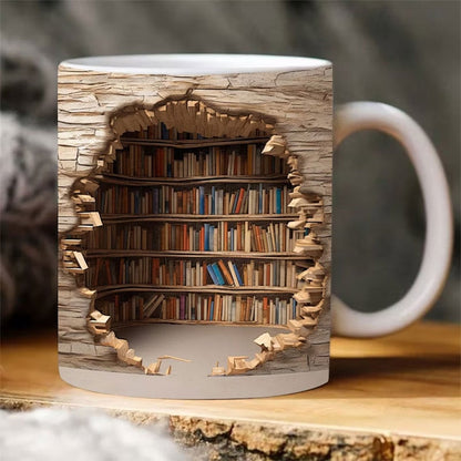 Mug 3D SheremArt Inspiré Bibliothèque Avec Design Livre Pour Amoureux De Lecture Mug Electro Paris B