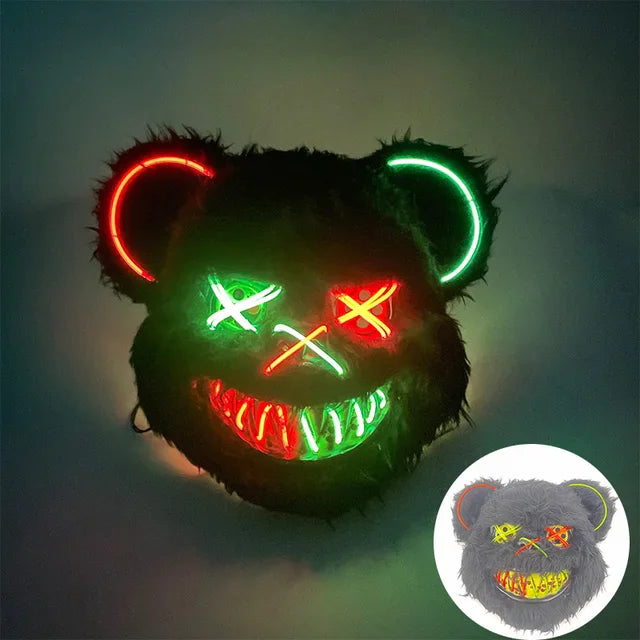 Masque LED Lumineux d'horreur – Visage Effrayant qui s'illumine pour Halloween Toys & Games Electro Paris