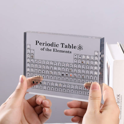 Tableau Périodique En Acrylique Avec Éléments Réels – Pièce De Collection Éducative Et Décorative Periodic table Electro Paris Transparent