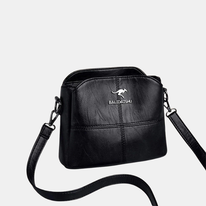 Sac En Cuir – Sac à Bandoulière Femme Élégant et Spacieux en Cuir Leather Bally Handbag Women Electro Paris Noir