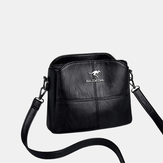 Sac En Cuir – Sac à Bandoulière Femme Élégant et Spacieux en Cuir Leather Bally Handbag Women Electro Paris Noir