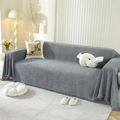 Housse De Canapé Moderne Et Antipoussière Avec Finition Brossée Pour Salon Confortable Et Protégé Sofa Cover Electro Paris