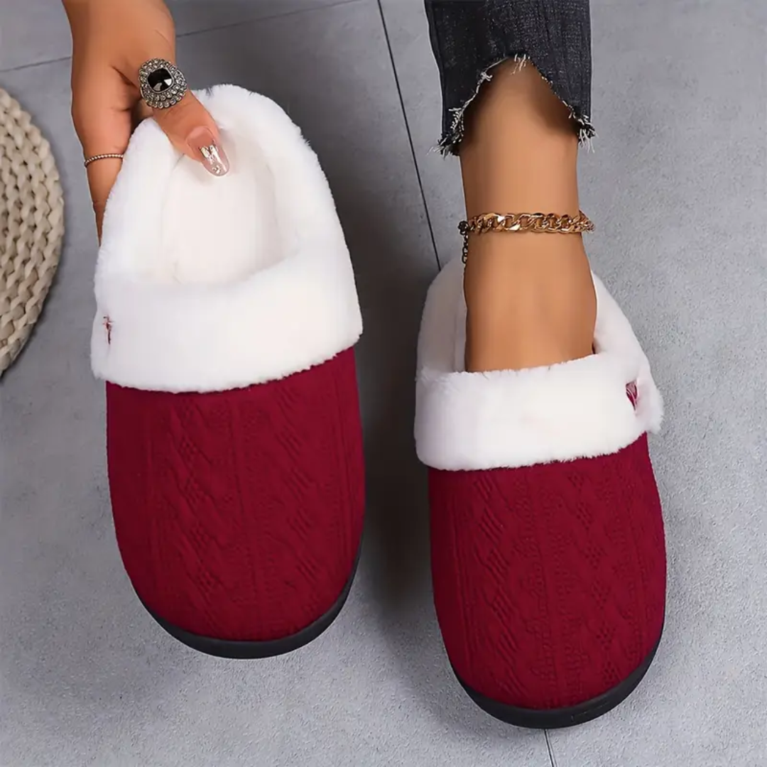 Pantoufles Sherpa en Peluche – Chaleur Infinie et Confort Élégant à la Maison Women Sandals & Slippers Electro Paris Rouge 35-36