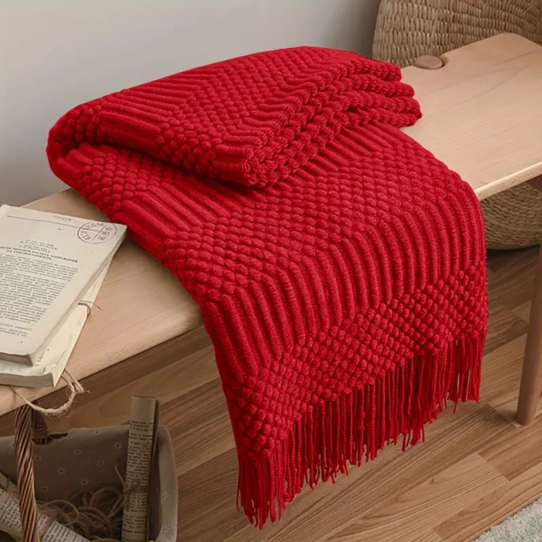 Pantoufles en Peluche Confort Suprême – Style Décontracté et Chaleur Cosy Blanket Electro Paris Rouge