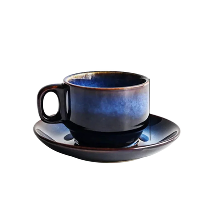 Set De Tasse Laguna Kiln En Porcelaine Fine Avec Sous-Tasse Assortie Pour Café Et Thé Élégant Tea cup Electro Paris Grande