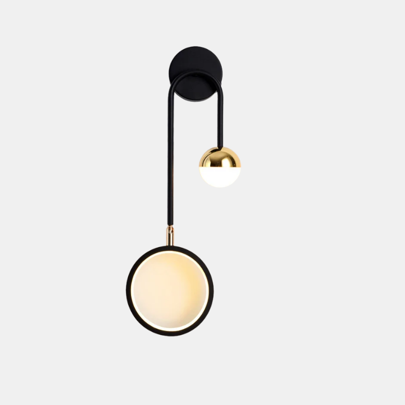 Applique Murale Moderne en Fer Forgé et Aluminium – Éclairage LED Élégant pour Salon ou Chambre Éclairage mural Electro Paris Noir Gauche Blanc Doux