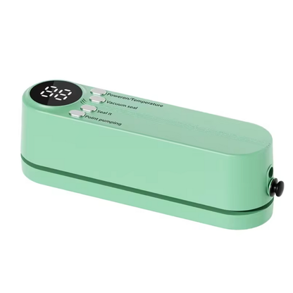 Mini Appareil Sous Vide Sans Fil 3-en-1 Pour Conserver Les Aliments, Sceller Et Gonfler Kitchen Accessories Electro Paris Grün Soudeuse sous vide + 50 sachets sous vide