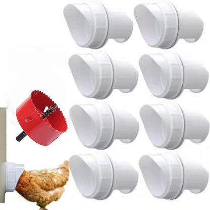 Mangeoire pour Poulets DIY Robuste Et Polyvalente Pour Volaille Et Petits Animaux Chicken feeder Electro Paris 8 buses d'alimentation + 1 ouvre-trou