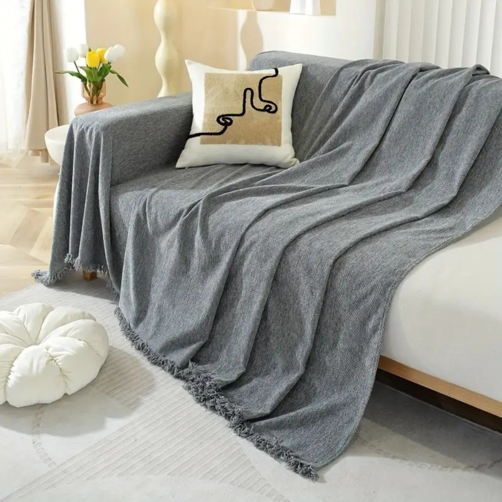 Housse De Canapé Moderne Et Antipoussière Avec Finition Brossée Pour Salon Confortable Et Protégé Sofa Cover Electro Paris