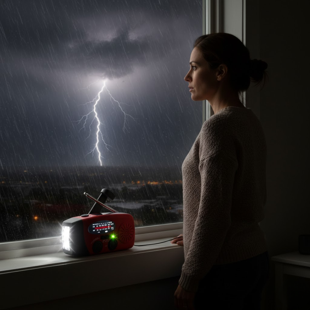 Radio d’Urgence Multifonction avec Manivelle, Panneau Solaire et Powerbank pour Situations Critiques Solar Radio Electro Paris