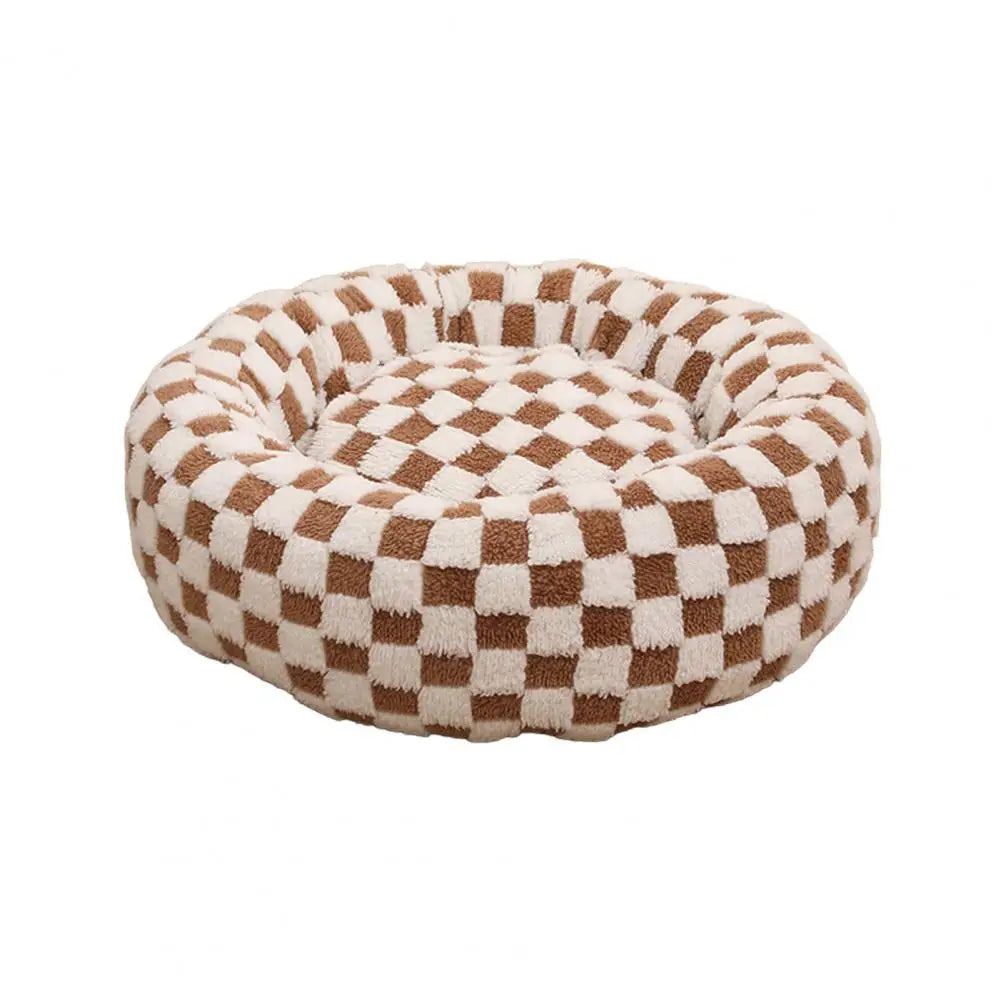 Quality Round Donut Dog Bed – Lit Rond Douillet Pour Chiens Et Chats Pour Détente Ultime Et Confort Apaisant Quality Round Donut Dog Bed Electro Paris Marron S