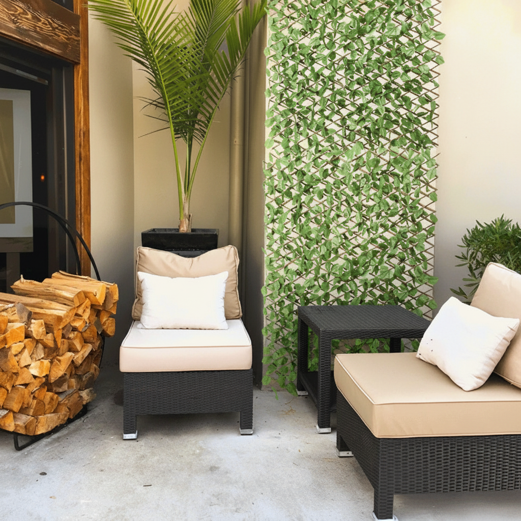 Gazon Artificiel Avec Feuillage 3D Réaliste Et Cadre En Bois Pour Jardin Et Balcon Garden Decor Electro Paris