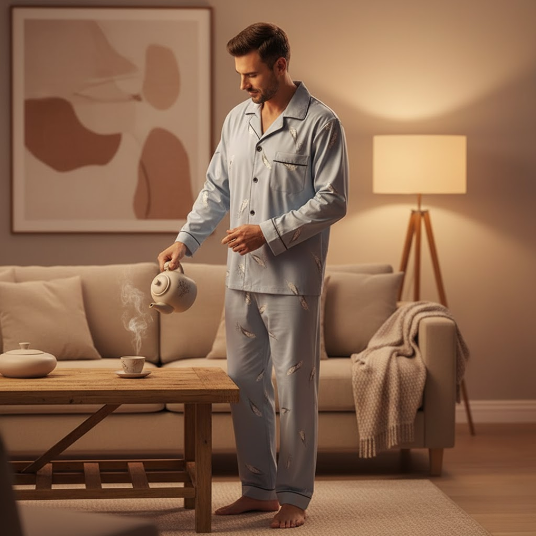 Chemise de Nuit Homme Confortable pour des Nuits Douces et Élégantes Sleepwear Electro Paris
