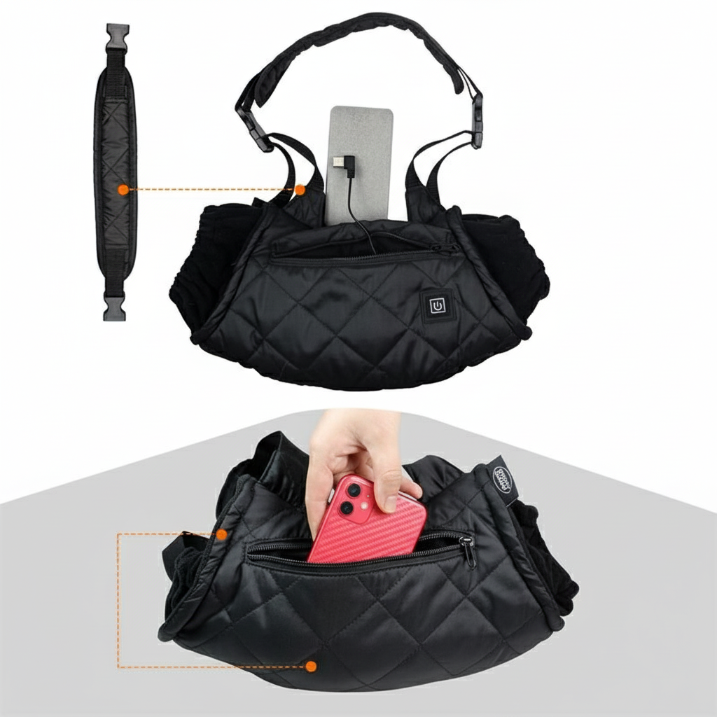 Sac Chauffant Pour Mains Et Accessoires Avec Recharge USB Et Isolation Thermique Pour L’Hiver Hand warmer Electro Paris