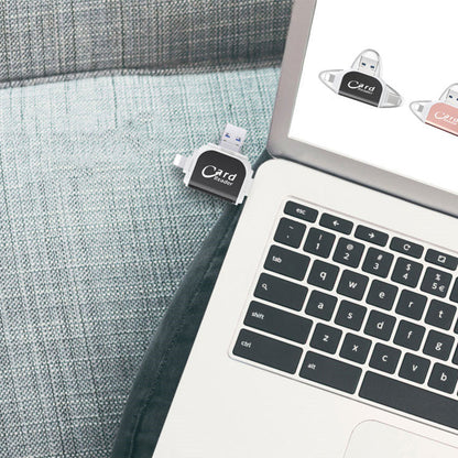 Adaptateur de Carte 4-en-1 Avec Connecteurs Universels Pour Transfert Et Chargement Ultra-Rapides Memory Card Readers Electro Paris
