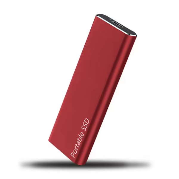 Disque De Stockage Externe Ultra-Fin 4 To Avec Connexion Usb-C Pour Travail Et Déplacements Hard Drives Electro Paris Rouge