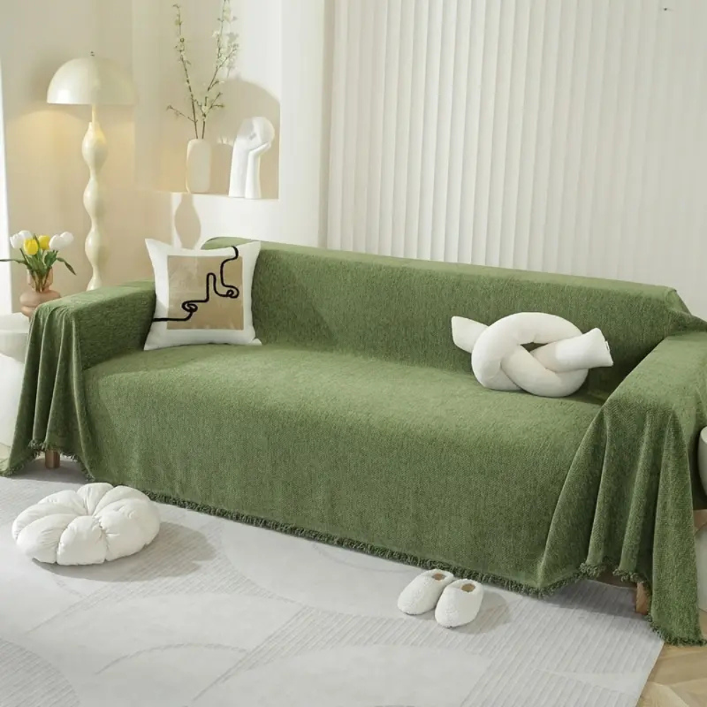 Housse De Canapé Moderne Et Antipoussière Avec Finition Brossée Pour Salon Confortable Et Protégé Sofa Cover Electro Paris