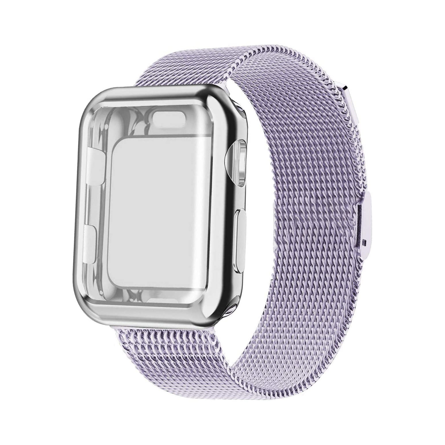 Bracelet De Montre Métallique De Luxe Ajustable Pour Montres Connectées 38-45 mm iWatch strap Electro Paris Violet iWatch 38 mm