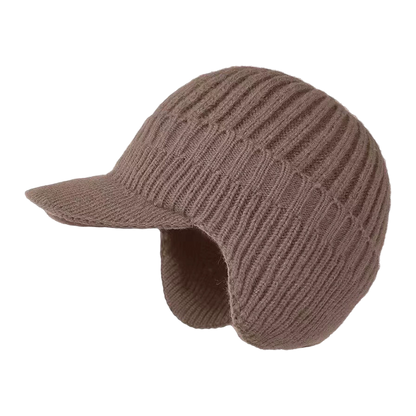 Bonnet d’Hiver pour Homme avec Visière – Chaleur et Protection Contre le Vent Beanie Electro Paris Kaki