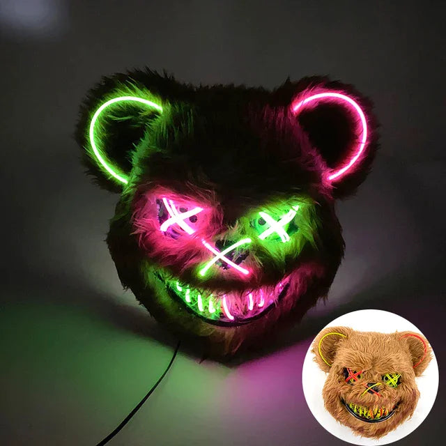 Masque LED Lumineux d'horreur – Visage Effrayant qui s'illumine pour Halloween Toys & Games Electro Paris