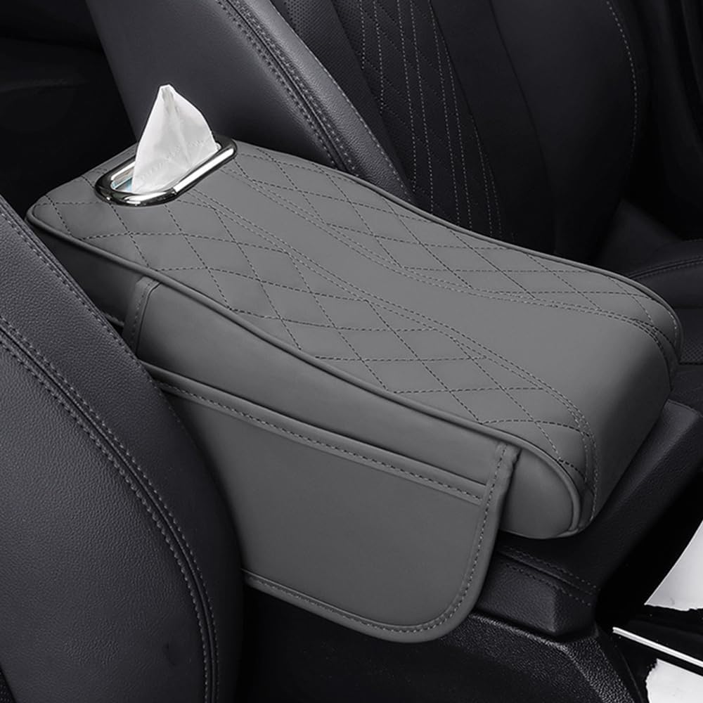 Coussin d’Accoudoir de Voiture en Mousse à Mémoire de Forme – Confort Supérieur et Installation Facile Accessoires de voiture Electro Paris Gris