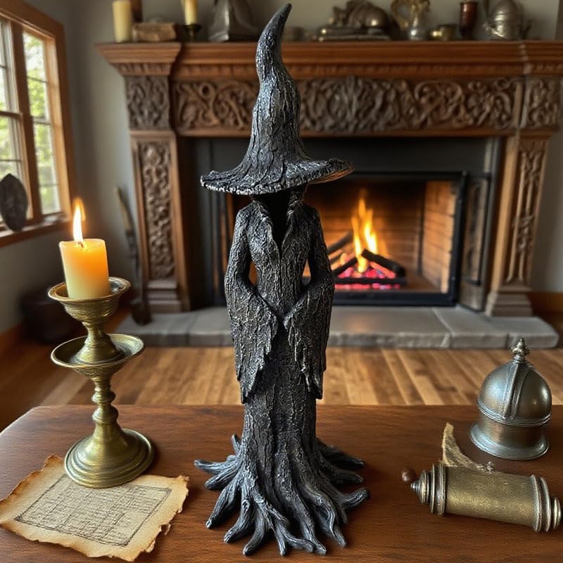 Décoration – Figurine Sorcière de l’Ombre en Résine, 15 cm, Décoration Fantastique Noire et Violette pour Collectionneurs Figurines et Statues Electro Paris