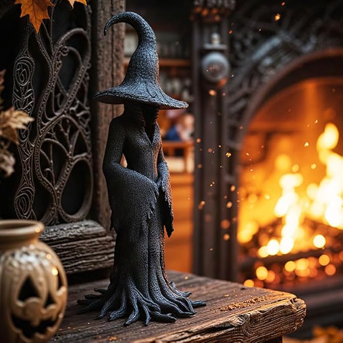 Décoration – Figurine Sorcière de l’Ombre en Résine, 15 cm, Décoration Fantastique Noire et Violette pour Collectionneurs Figurines et Statues Electro Paris