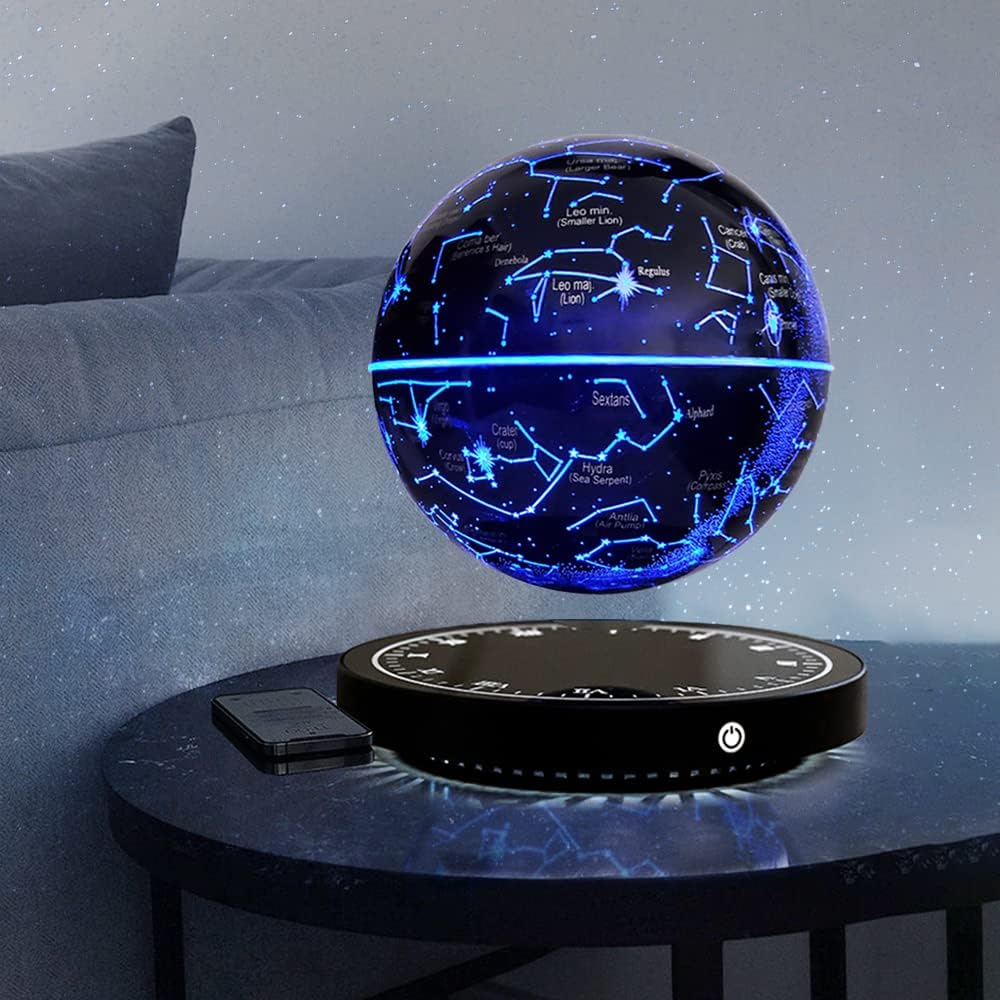 Lampe Constellation Rotative en Lévitation – Globe d’Étoiles Flottant Magique Table Lamp Electro Paris