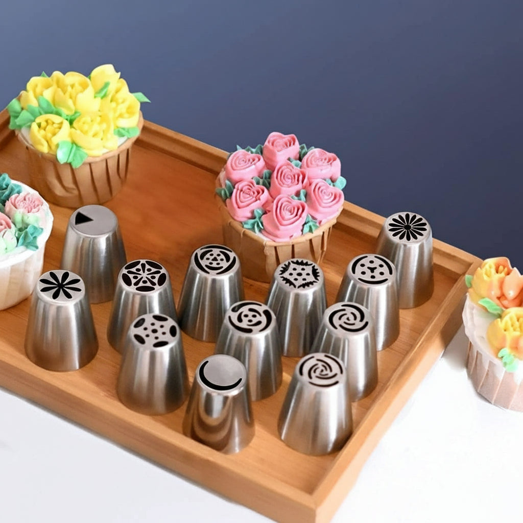 Set De Douilles À Gâteau Avec 27 Pièces Pour Décoration Professionnelle Et Créative Cake decorating supplies Electro Paris