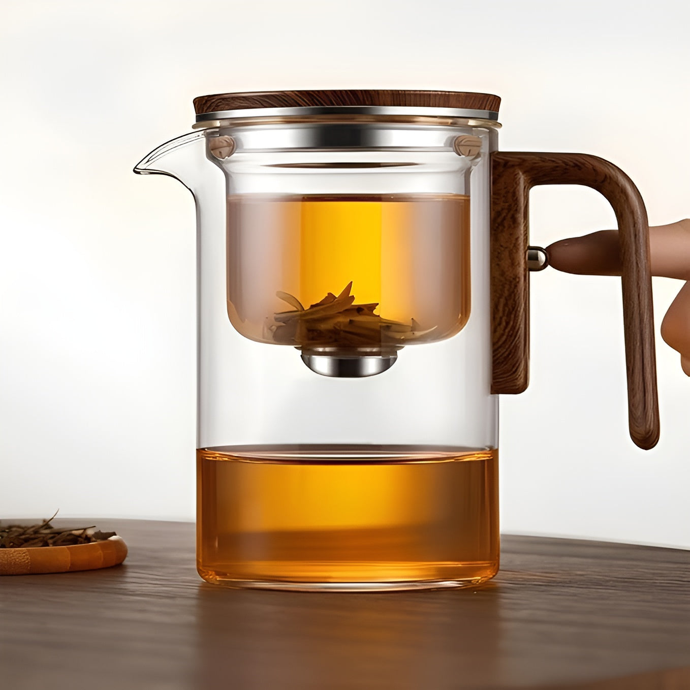 Théière – Théière En Verre Avec Poignée En Bois Pour Infusion Élégante Et Facile Glass Teapot with Wooden Handle Electro Paris