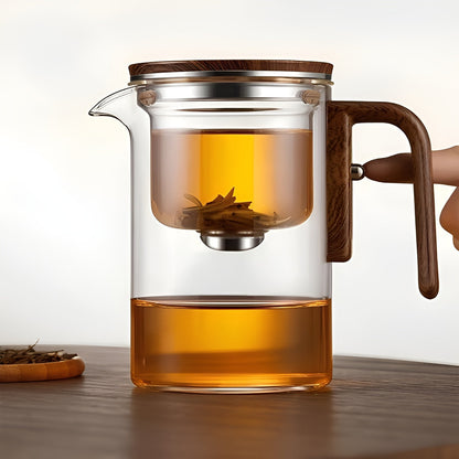 Théière – Théière En Verre Avec Poignée En Bois Pour Infusion Élégante Et Facile Glass Teapot with Wooden Handle Electro Paris