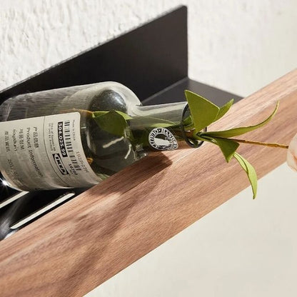 Étagère De Salle De Bain Auto-Adhésive En Bois Massif Rangement Élégant Et Naturel Sans Perçage Black Friday Deal shelves Electro Paris