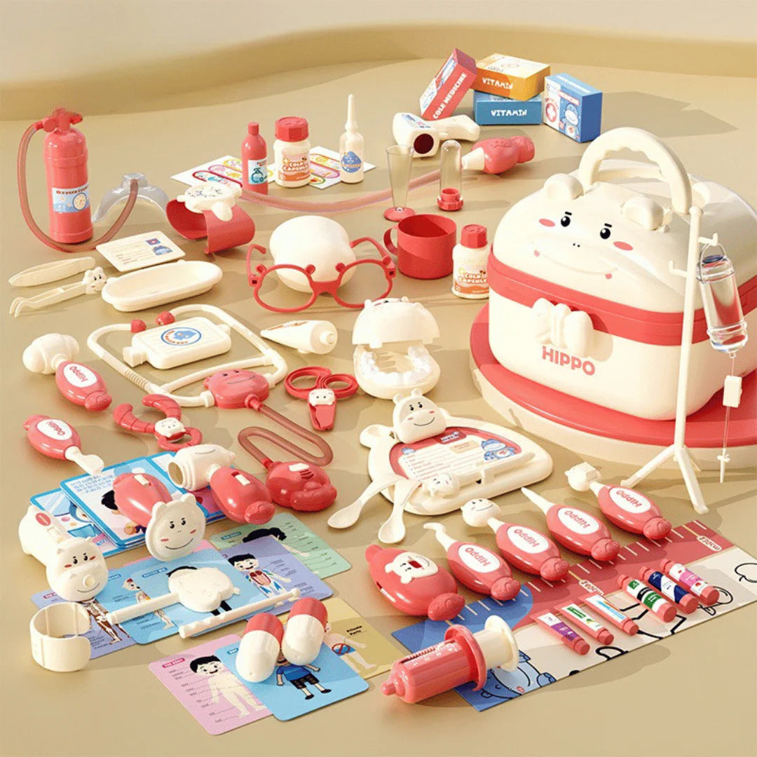 Malette de Docteur Enfant – Jeu Éducatif de Médecin avec Coffret Portable Éclairage Electro Paris Rosa 58 Unité