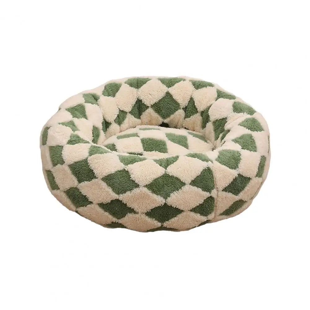 Quality Round Donut Dog Bed – Lit Rond Douillet Pour Chiens Et Chats Pour Détente Ultime Et Confort Apaisant Quality Round Donut Dog Bed Electro Paris Vert S