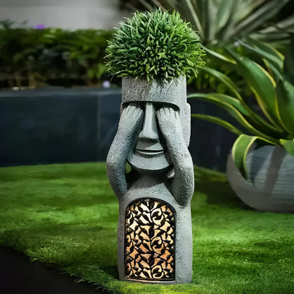 Planteuse Solaire à LED – Sculpture Artistique de Jardin avec Éclairage Intégré Garden decor Electro Paris